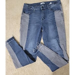Kenzie 2-Toned Skinny Jeans, Size 8